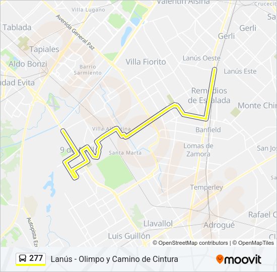 277 Colectivo Line Map