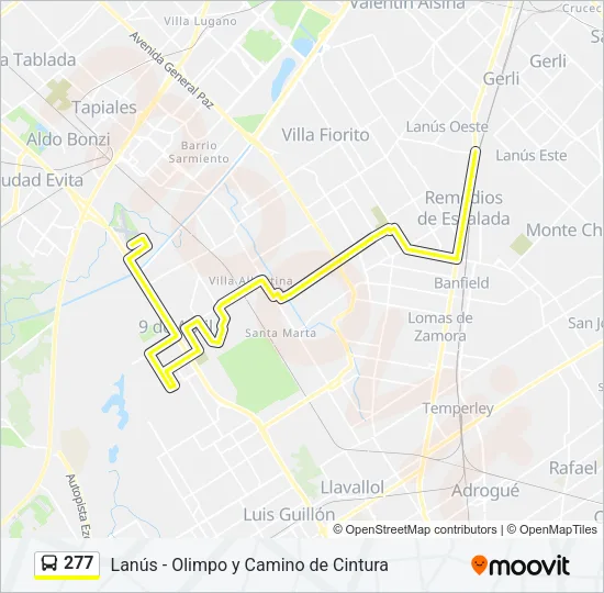 277 Colectivo Line Map