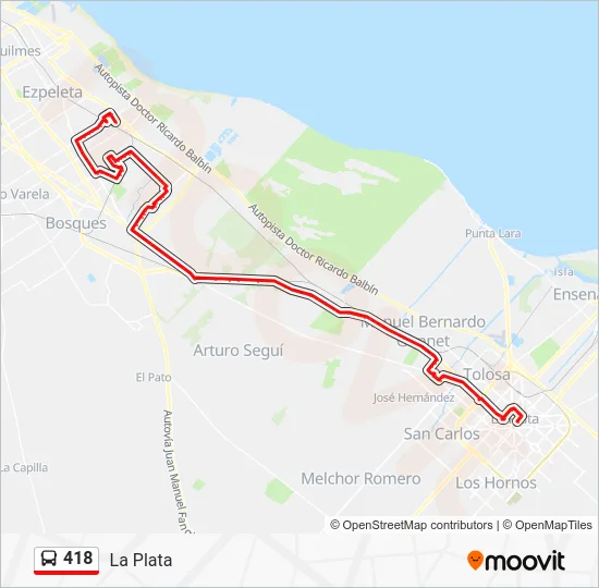 418 Colectivo Line Map