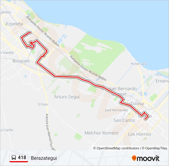 418 Colectivo Line Map
