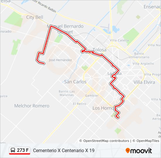 Mapa de 273 F de Colectivo