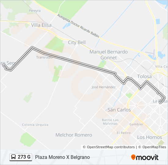 Mapa de 273 G de Colectivo