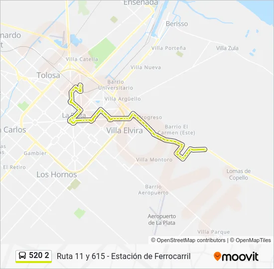520 2 Colectivo Line Map