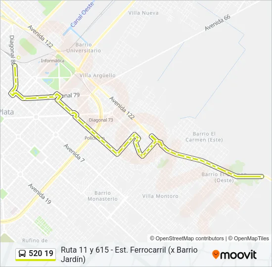 520 19 Colectivo Line Map