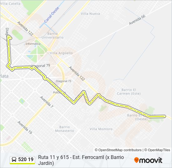 Mapa de 520 19 de Colectivo