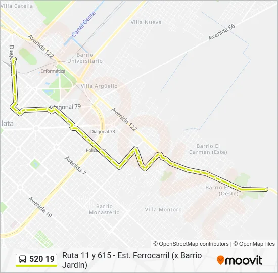 520 19 Colectivo Line Map