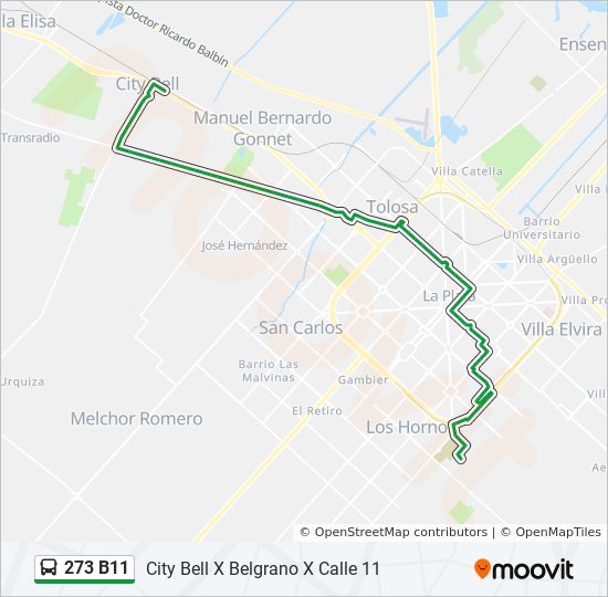 273 B11 Colectivo Line Map