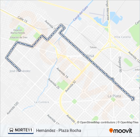 Mapa de NORTE11 de Colectivo