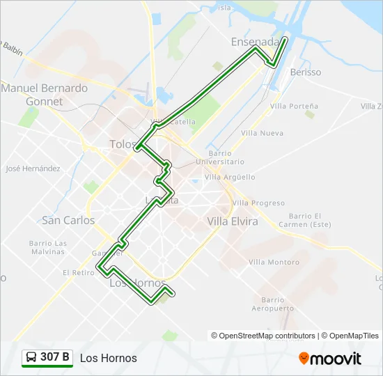 307 B Colectivo Line Map