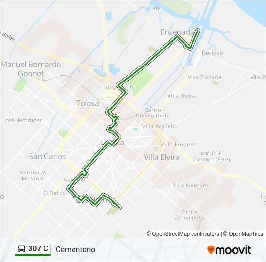 307 C Colectivo Line Map