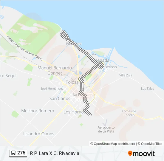 275 Colectivo Line Map
