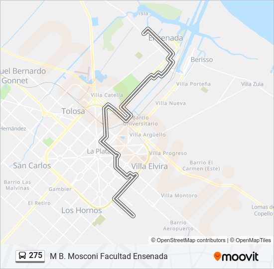 Mapa de 275 de Colectivo