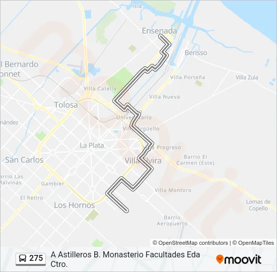 275 Colectivo Line Map