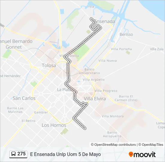 275 Colectivo Line Map
