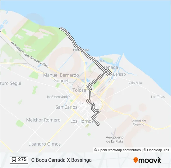 275 Colectivo Line Map