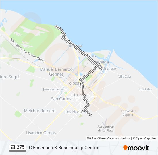 Mapa de 275 de Colectivo