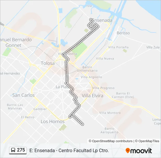 275 Colectivo Line Map