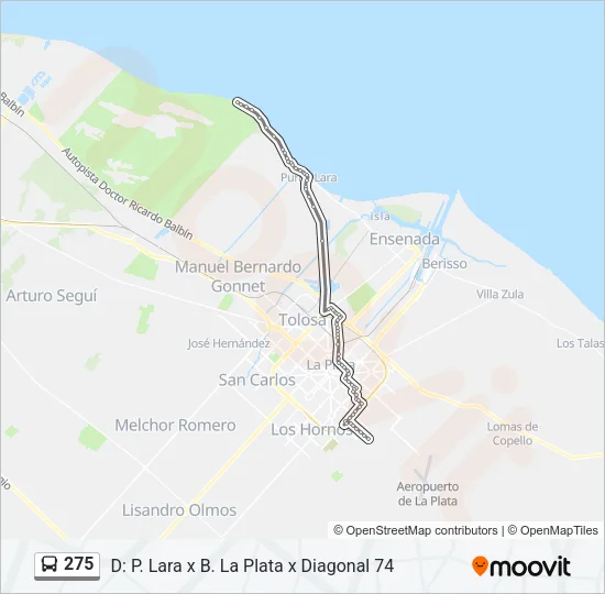 275 Colectivo Line Map