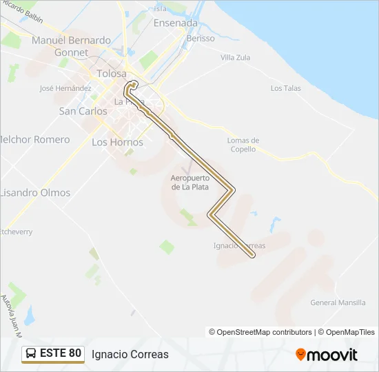 ESTE 80 Colectivo Line Map