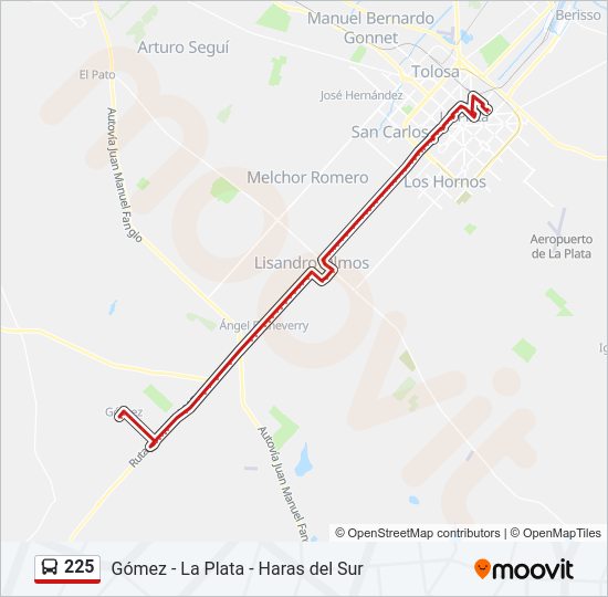 Mapa de 225 de Colectivo