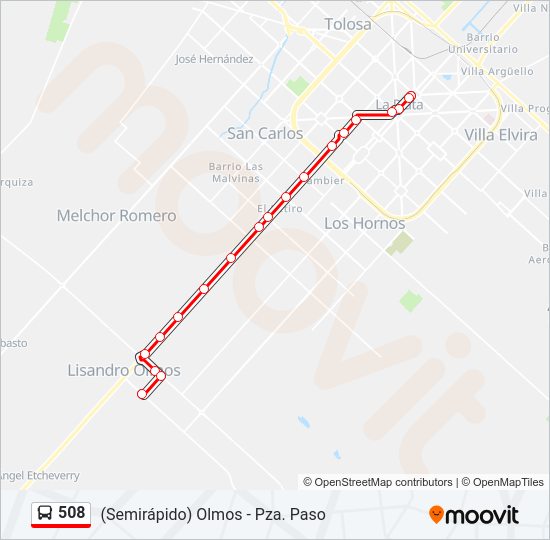 Mapa de 508 de Colectivo