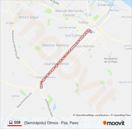 Mapa de 508 de Colectivo