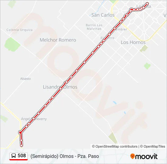 508 Colectivo Line Map