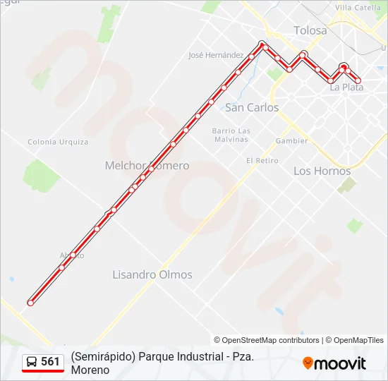 561 Colectivo Line Map