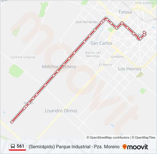 Mapa de 561 de Colectivo