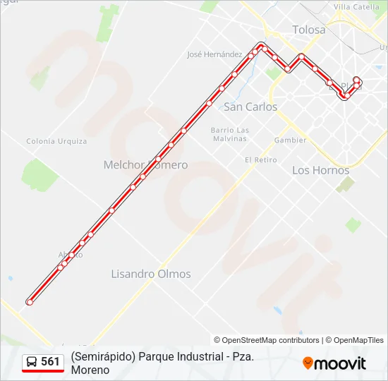 561 Colectivo Line Map