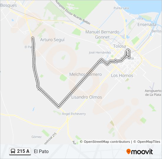 Mapa de 215 A de Colectivo