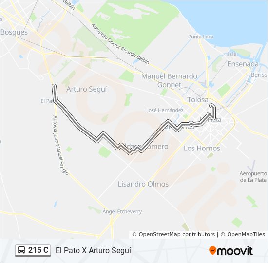 Mapa de 215 C de Colectivo