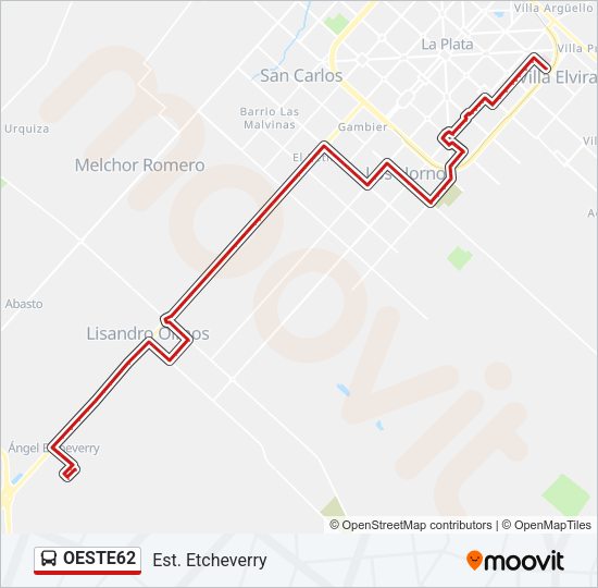 Mapa de OESTE62 de Colectivo