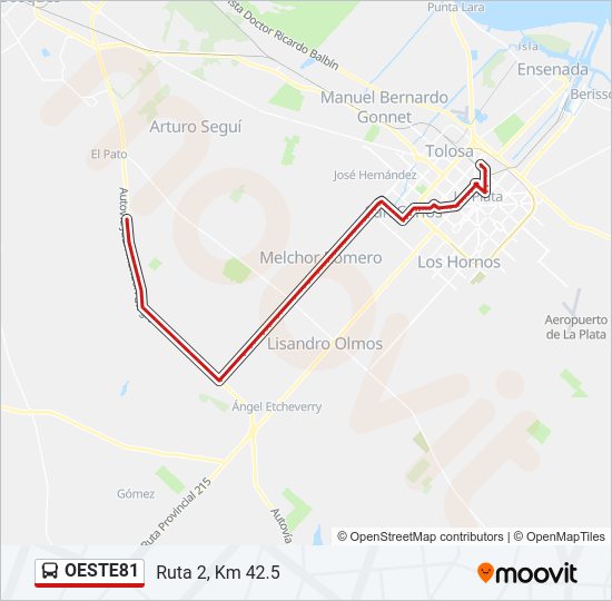Mapa de OESTE81 de Colectivo