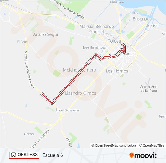 Mapa de OESTE83 de Colectivo