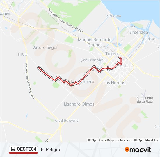 Mapa de OESTE84 de Colectivo