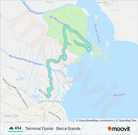 454 Ferry Line Map