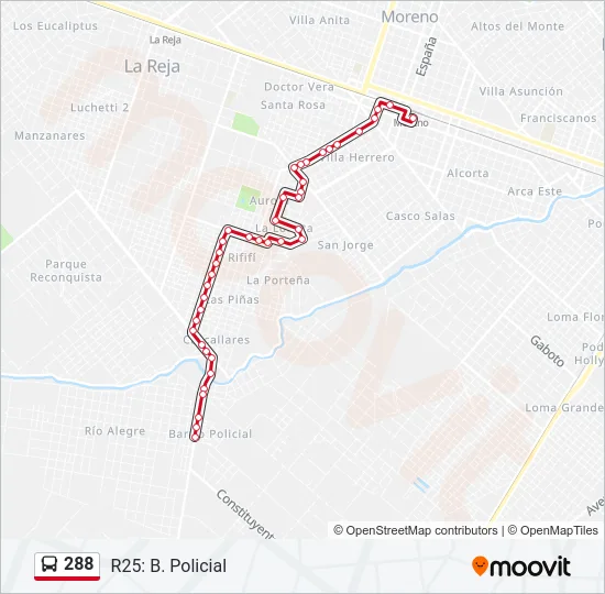 288 Colectivo Line Map