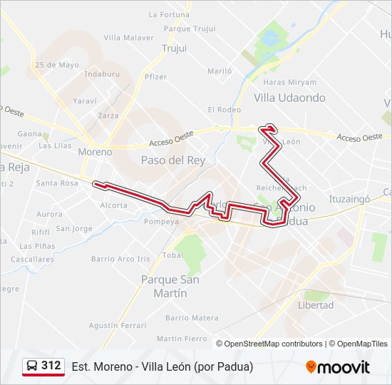 312 Colectivo Line Map
