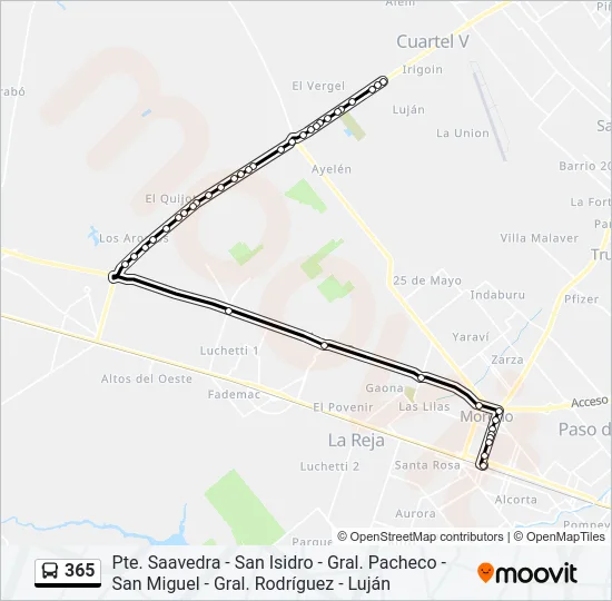 365 Colectivo Line Map
