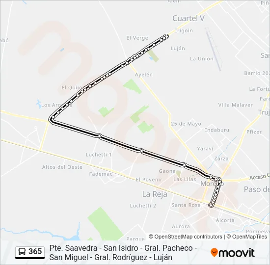 365 Colectivo Line Map