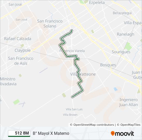 Ruta 512 8m: Horarios, Paradas Y Mapas - B° Mayol X Materno (Actualizado)