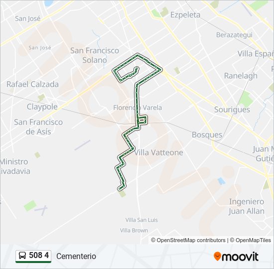 508 4 Colectivo Line Map