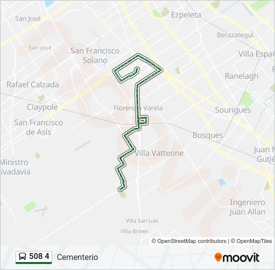 508 4 Colectivo Line Map