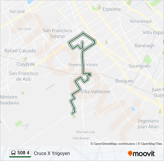 Mapa de 508 4 de Colectivo