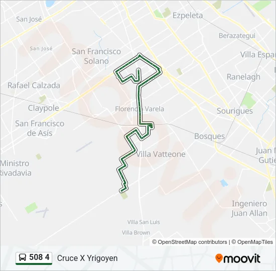 508 4 Colectivo Line Map