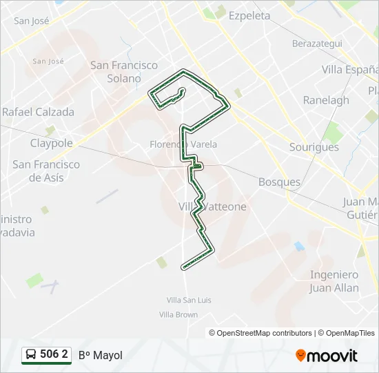 506 2 Colectivo Line Map