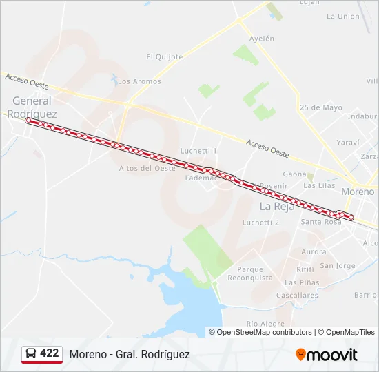 422 Colectivo Line Map