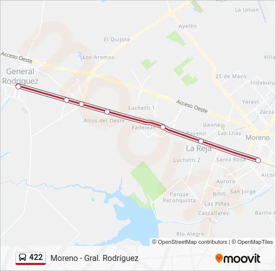 422 Colectivo Line Map