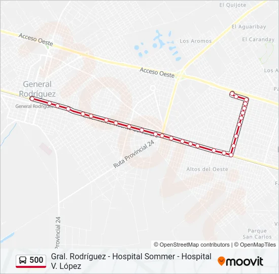 500 Colectivo Line Map
